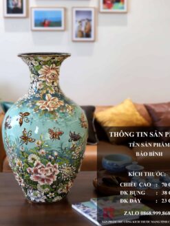 BẢO BÌNH TRĂM HOA ĐUA NỞ MEN VÂN MÂY XANHH70