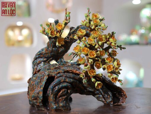 DECOR NHÀNH MAI VÀNG VẼ VÀNG H40 NT31