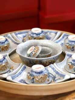 BỘ ĐỒ ĂN HOA MẶT TRỜI MEN RẠN