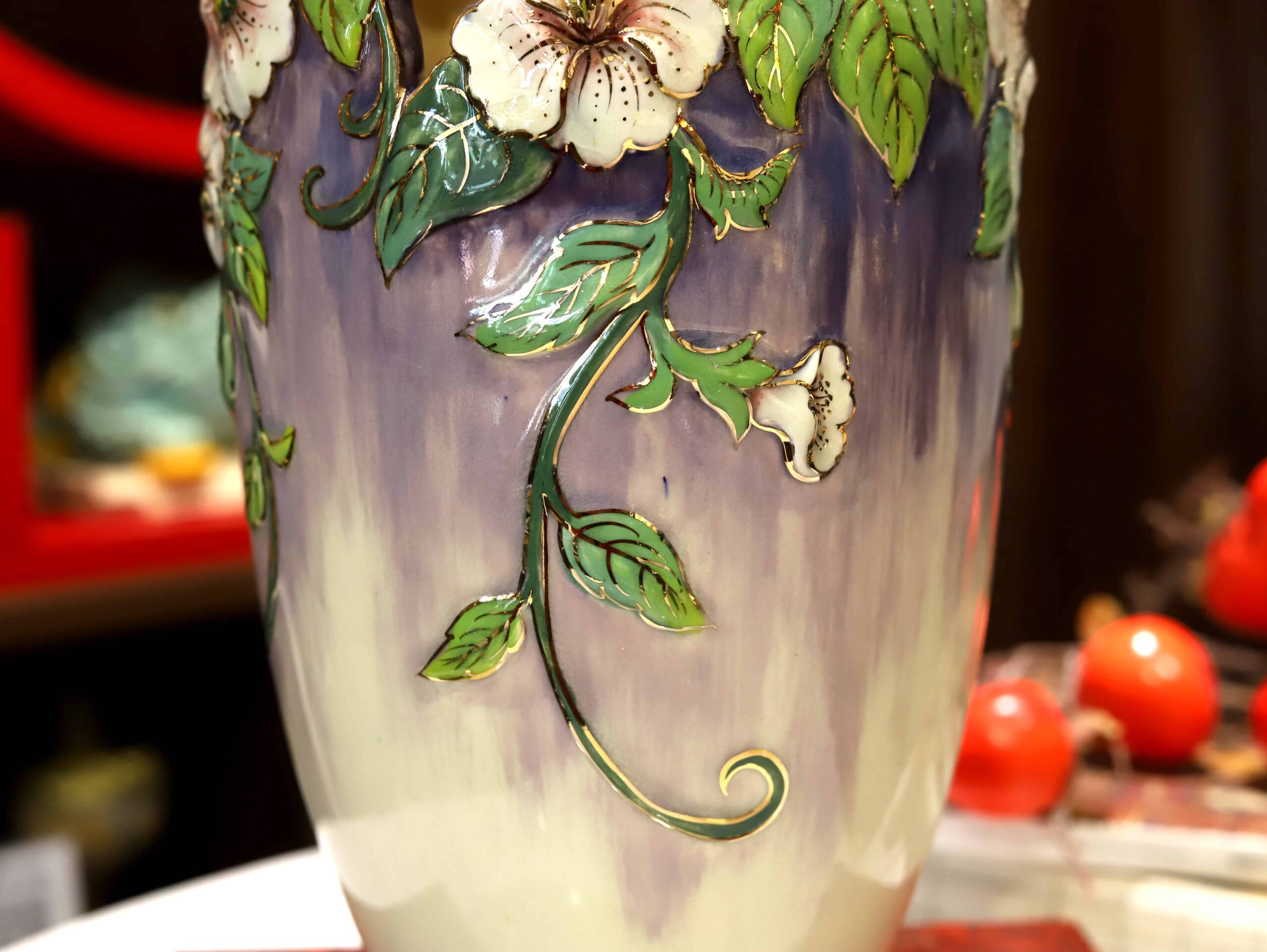 BÌNH HOA ANH THẢO MEN VÂN MÂY VẼ VÀNG - Image 3