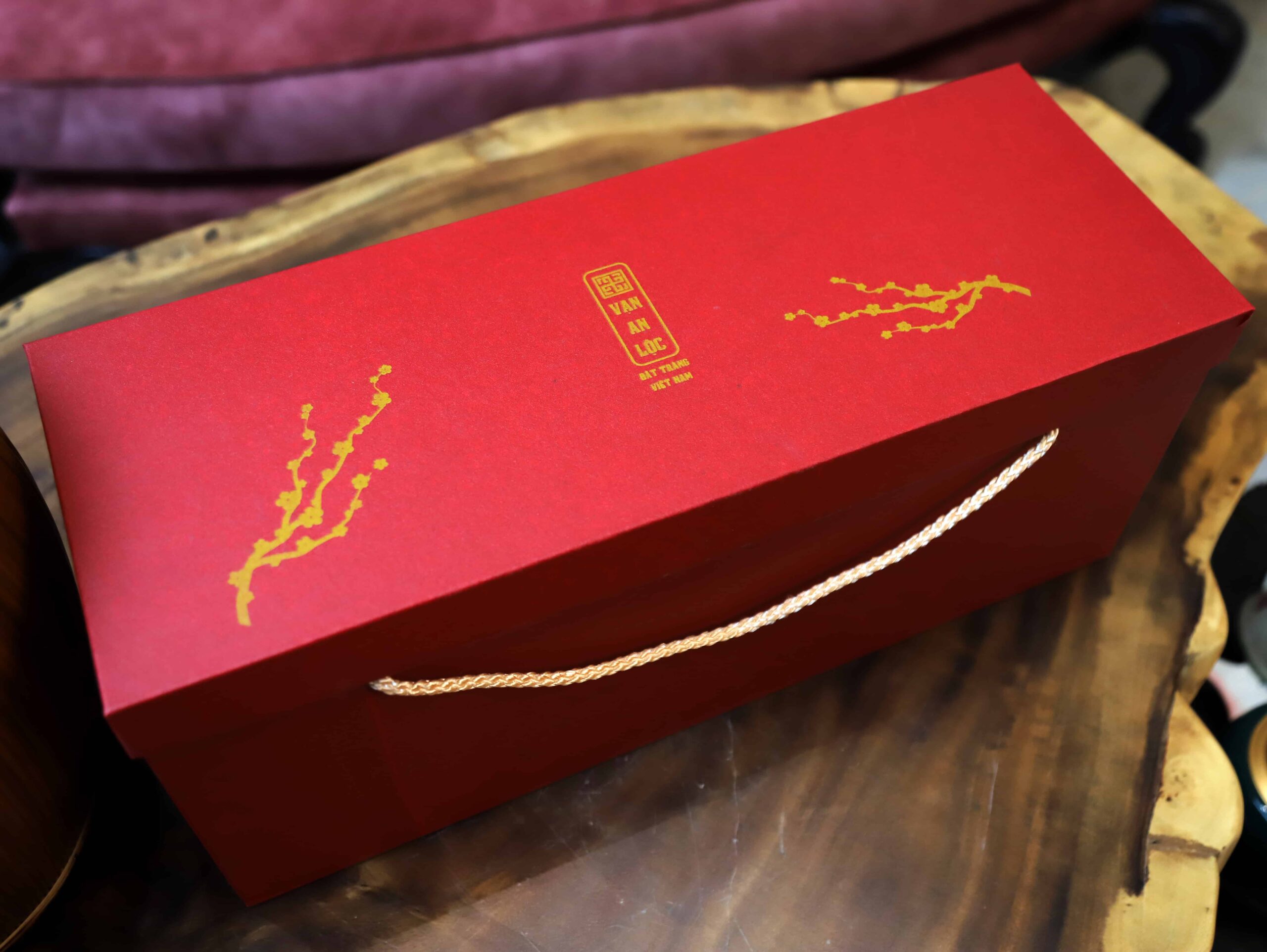 BỘ HŨ MỨT HOA ĐÀO XUÂN LẠC GỐM VẼ VÀNG - Image 5