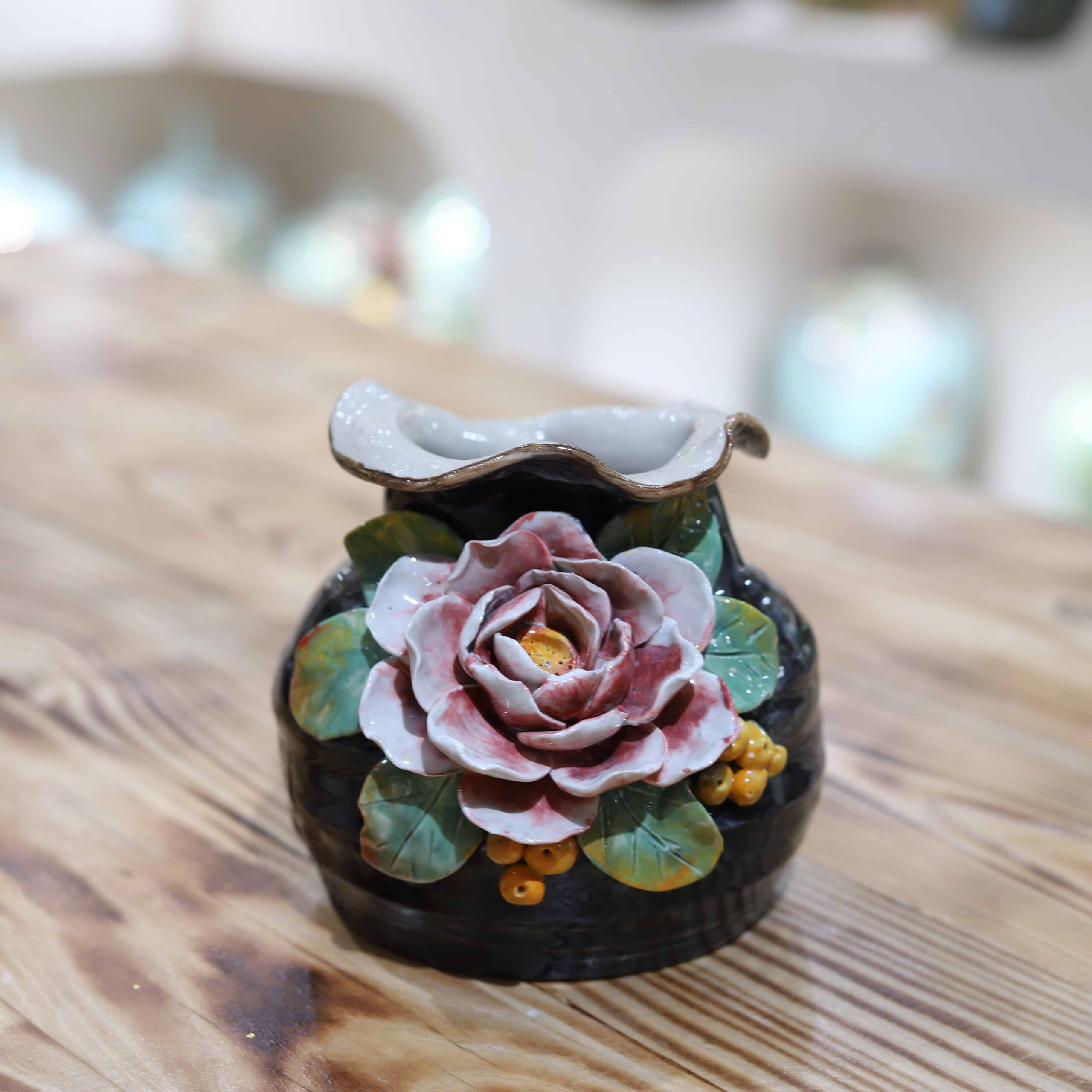 BÌNH HOA VUỐT TAY NGHỆ THUẬT BÁT TRÀNG - Image 3