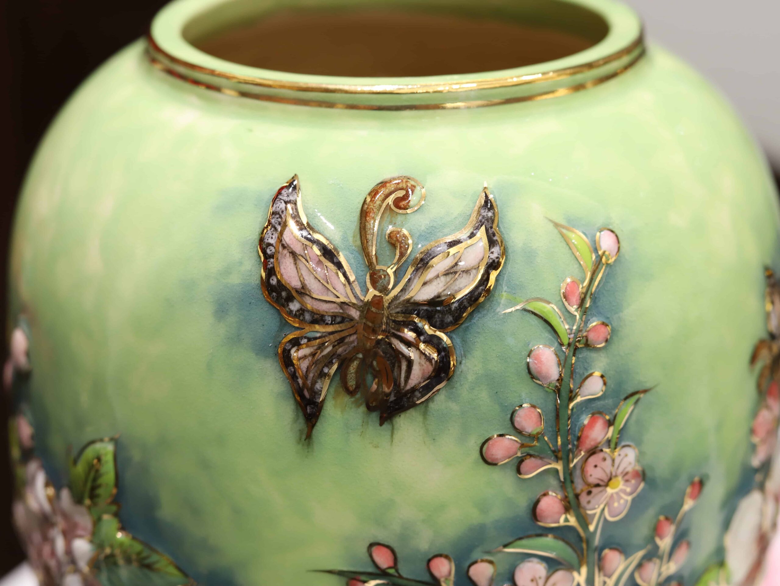 BÌNH HOA TRĂM HOA ĐUA NỞ MEN VÂN MÂY VẼ VÀNG - Image 2