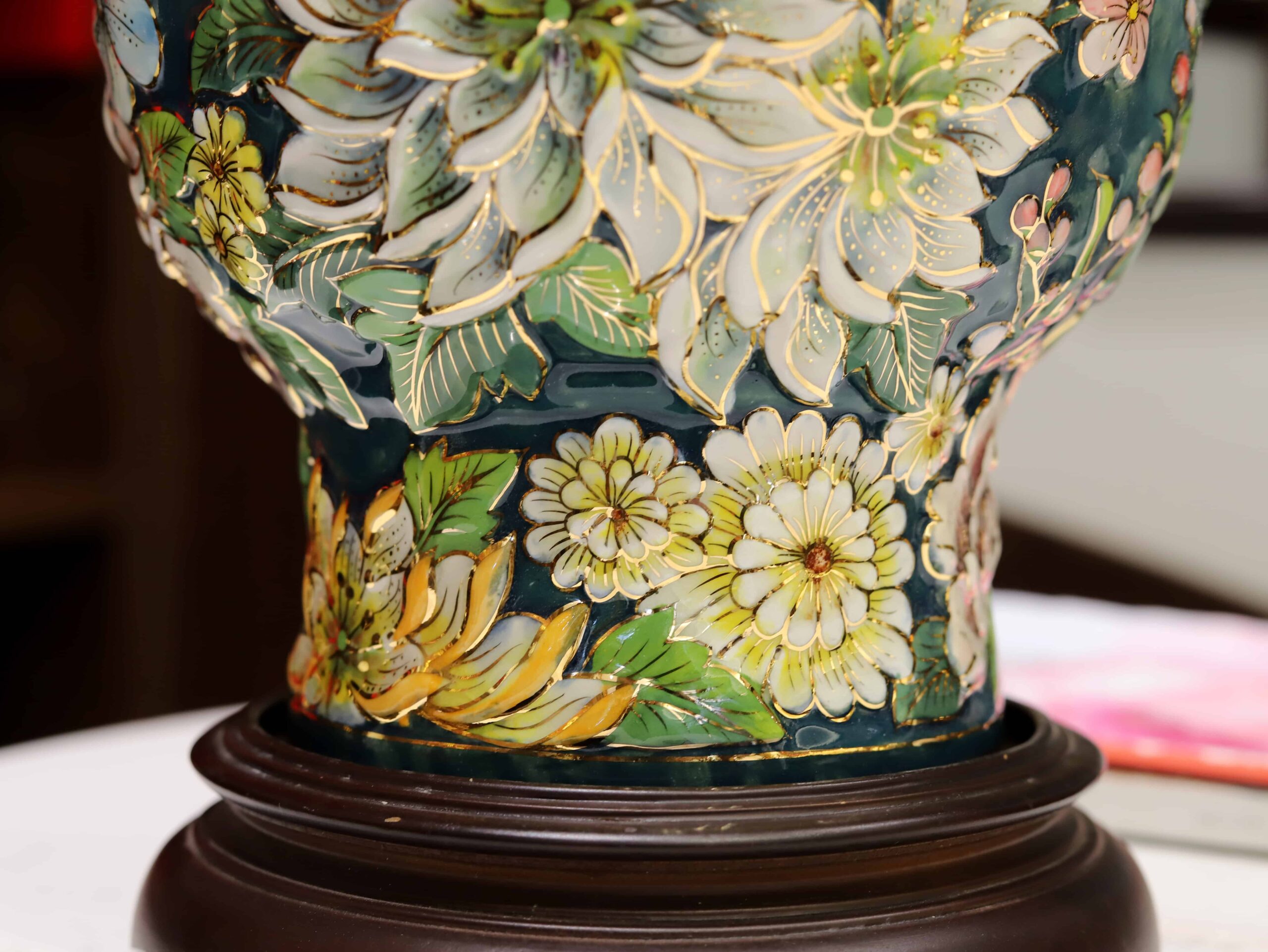 BÌNH HOA TRĂM HOA ĐUA NỞ MEN VÂN MÂY VẼ VÀNG - Image 3